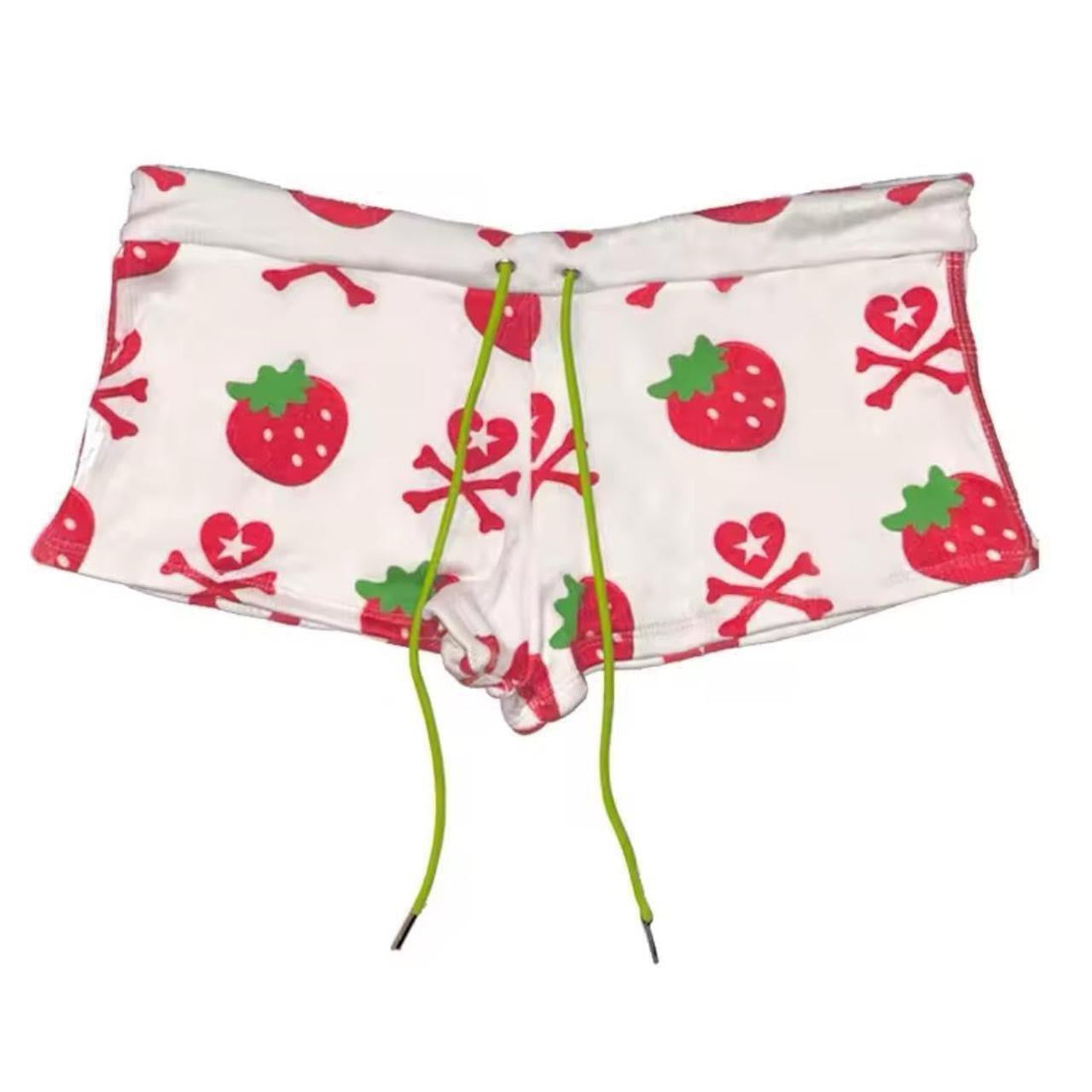 Pastel Goth Strawberry Skull 2 Piece Loungewear Set