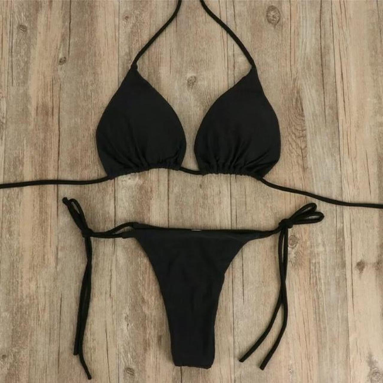 Black Basic 2 Piece Bikini Set Essential Range