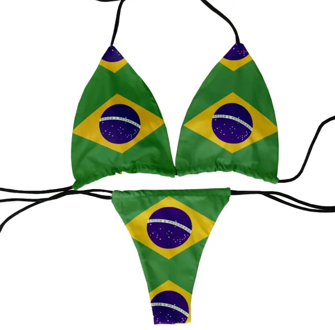 Country Flag 2 Piece Printed Micro Bikini Set