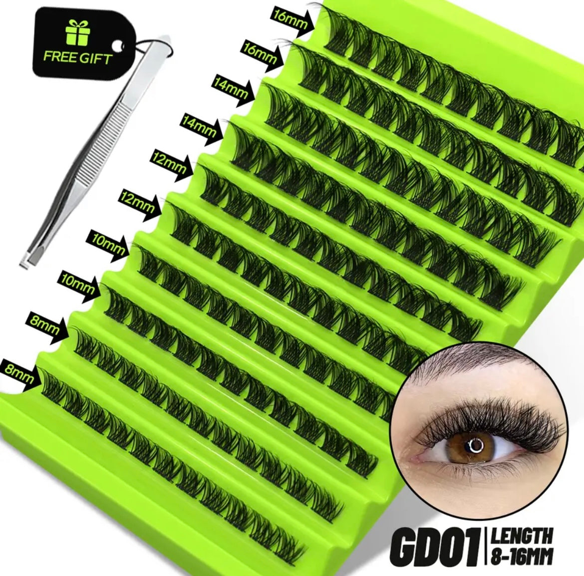 200 Cluster Individual Customisable Eyelashes Extensions