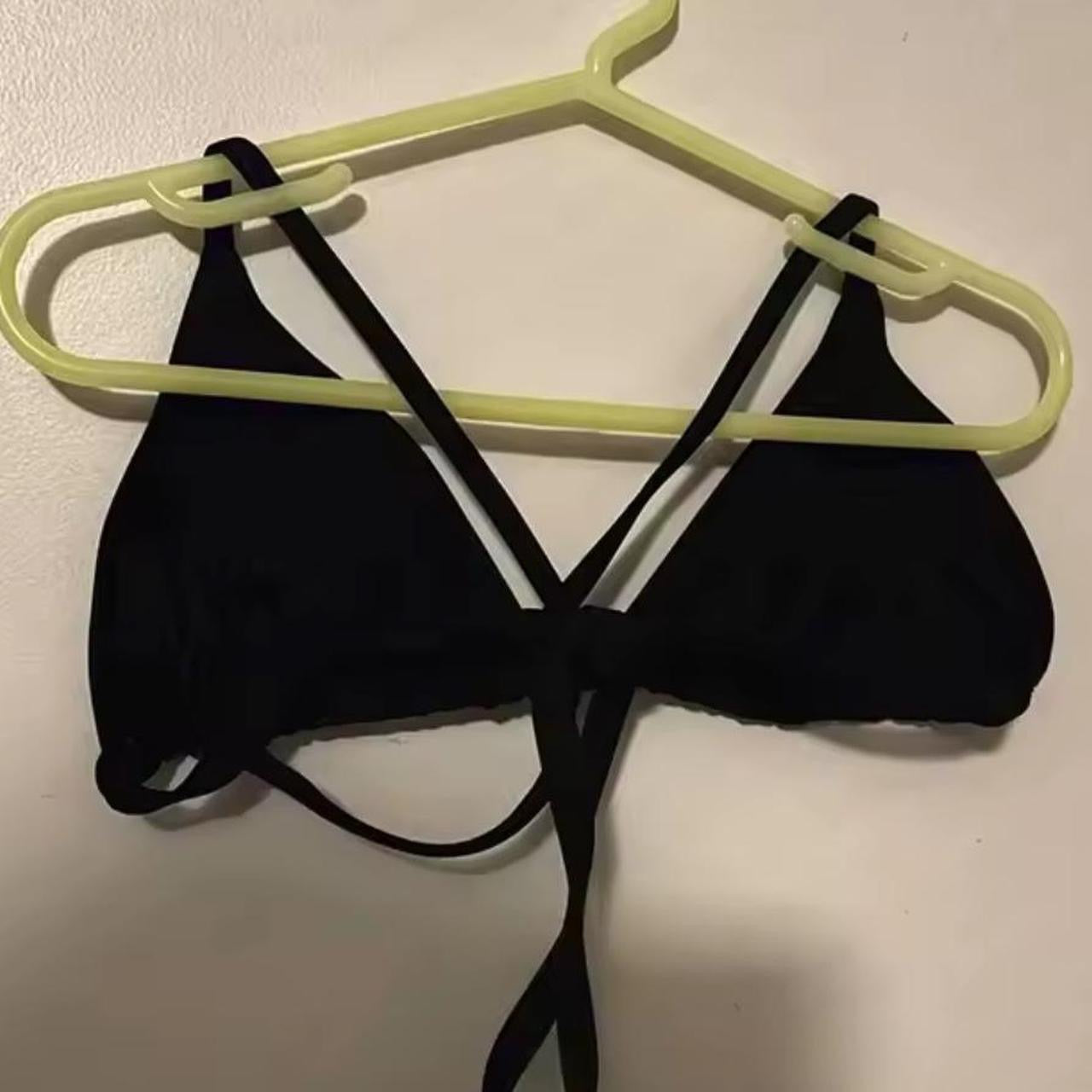 Black Gothic Studded Cross Punk Bikini Crop Top