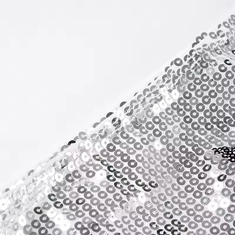 Silver Sequin Star Going Out Mini Skirt