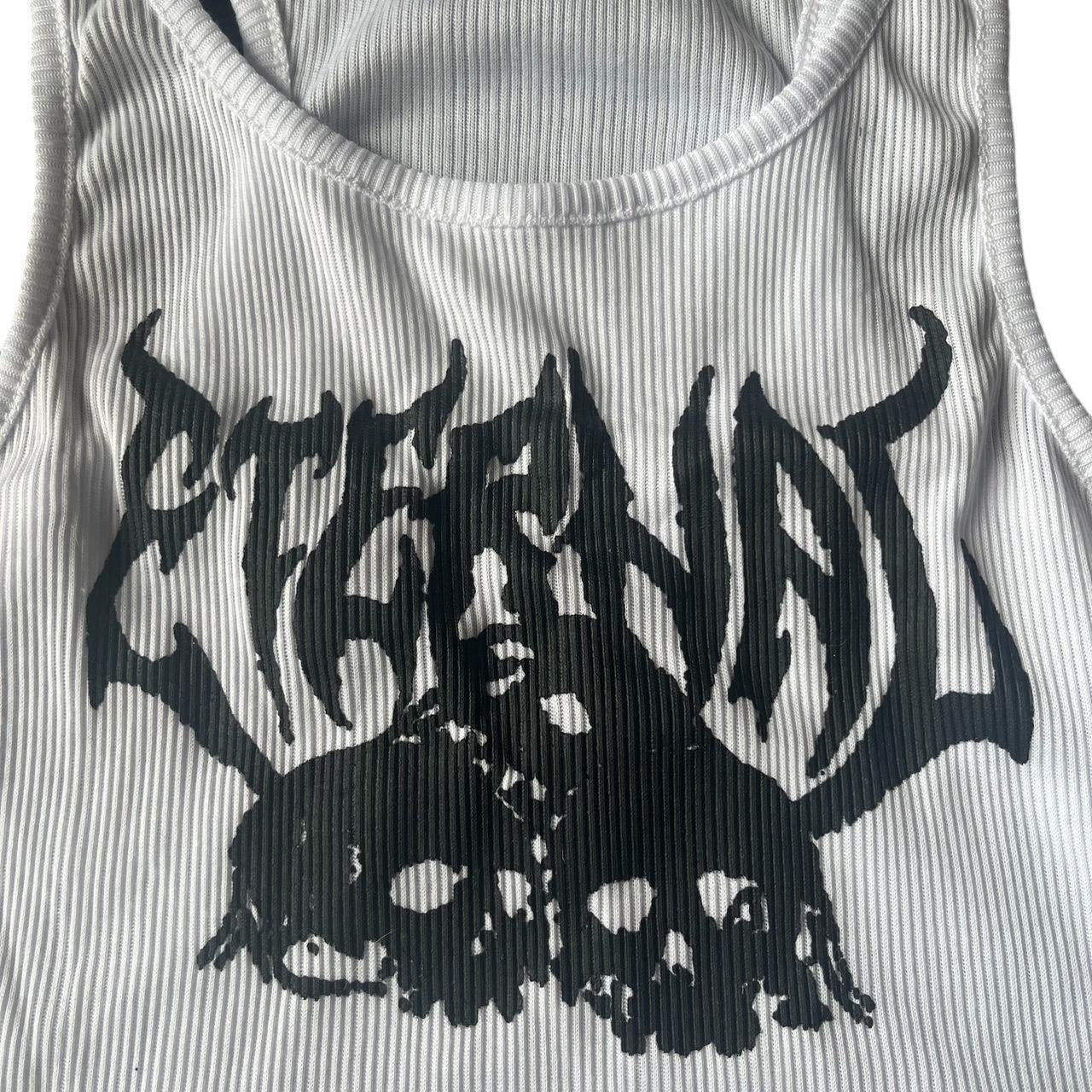 White Gothic Eternal Skill Tank Crop Top
