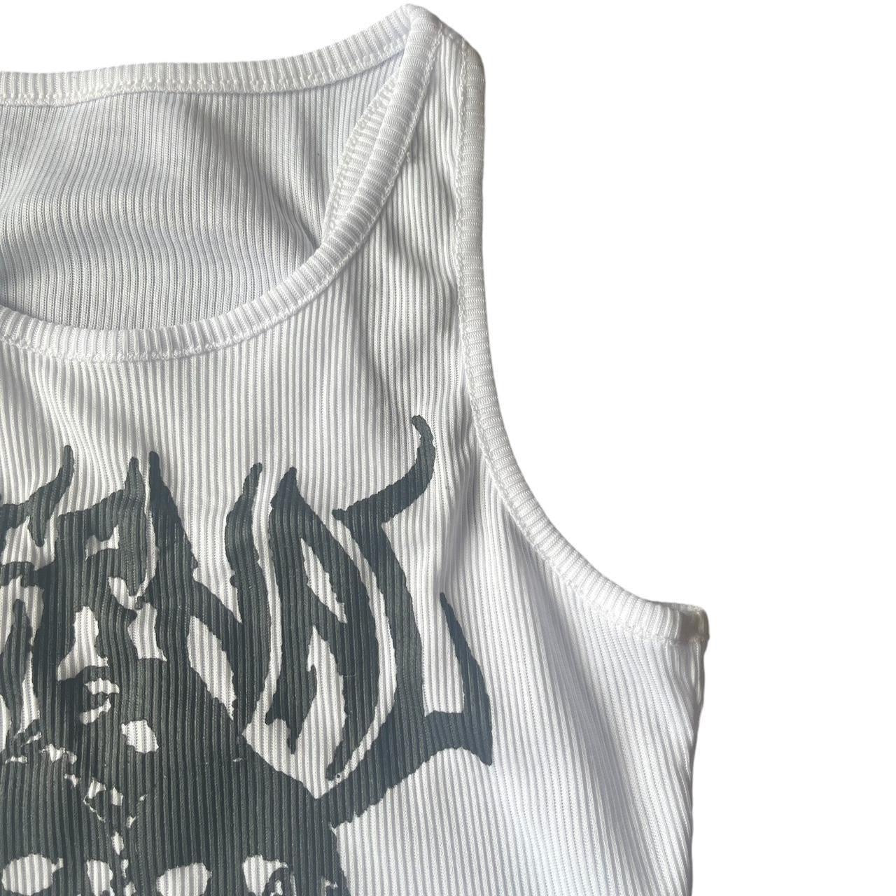 White Gothic Eternal Skill Tank Crop Top
