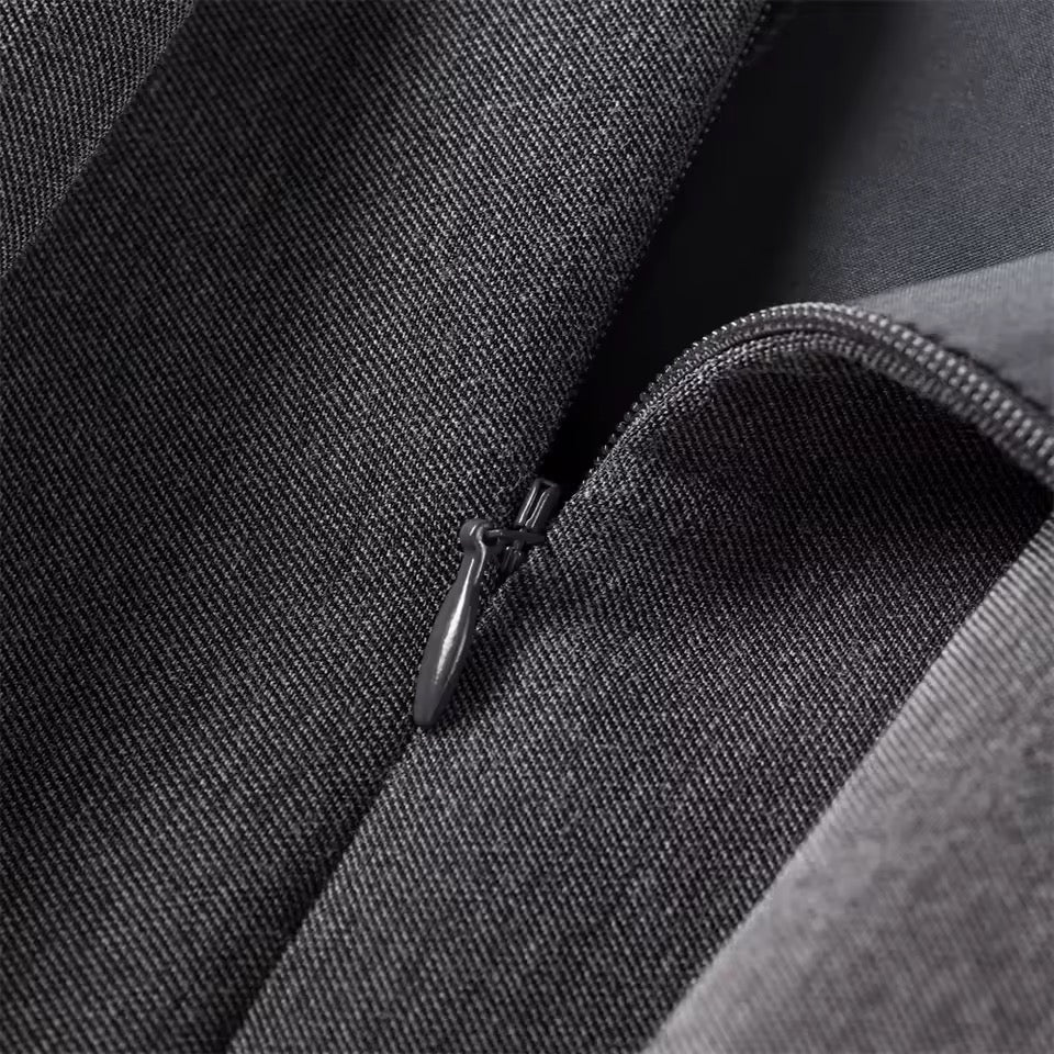 Grey Corporate Goth Suit Mini Skirt