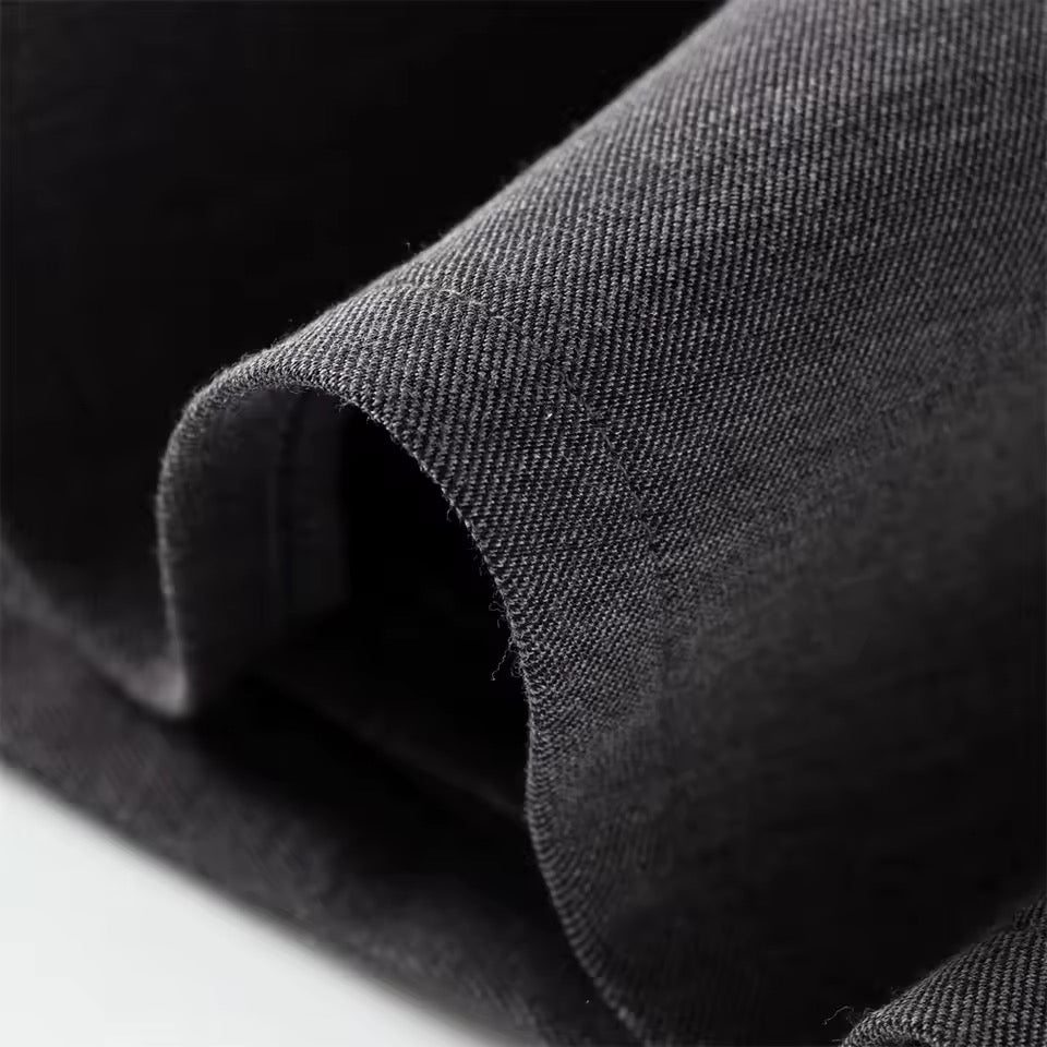 Grey Corporate Goth Suit Mini Skirt