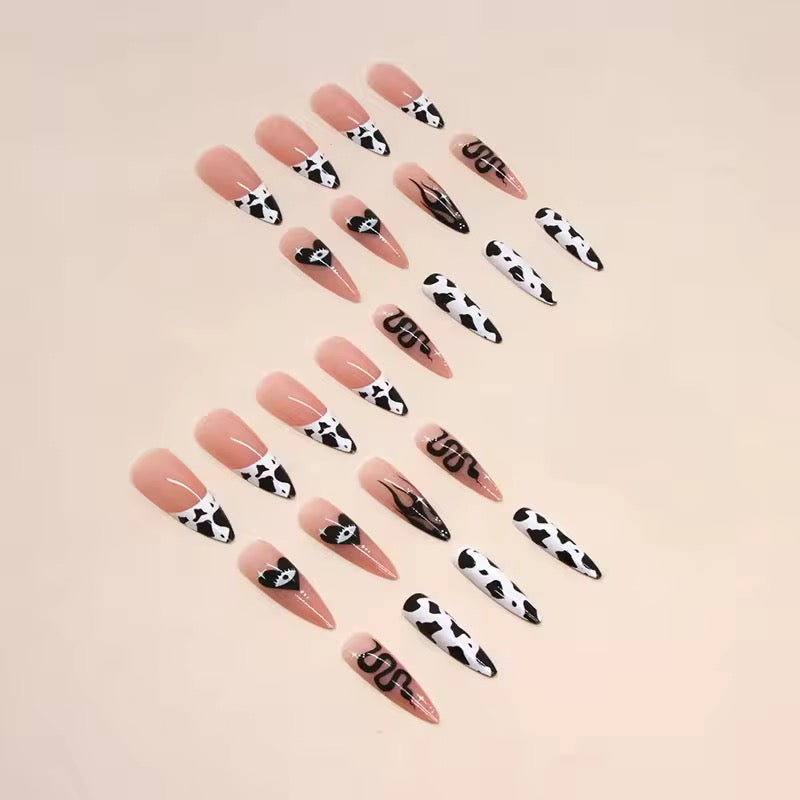 Nude 24 Piece Whimsy Soft Gothic False Nail Set
