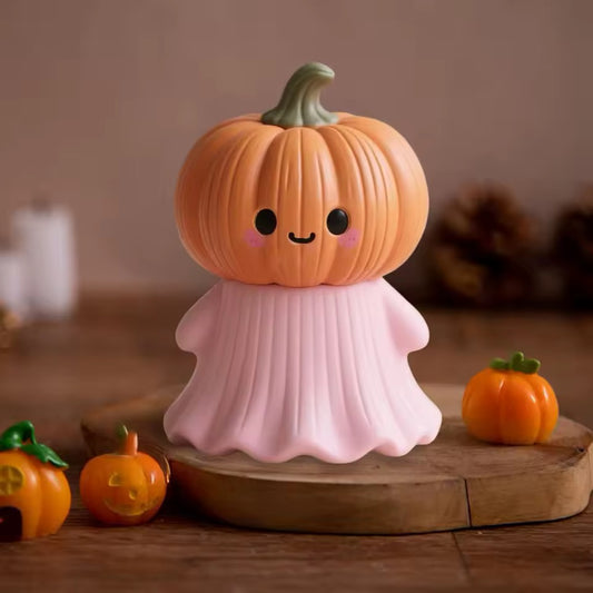 Pink Ghost Pumpkin Handheld Ornament Gothic Halloween Decoration