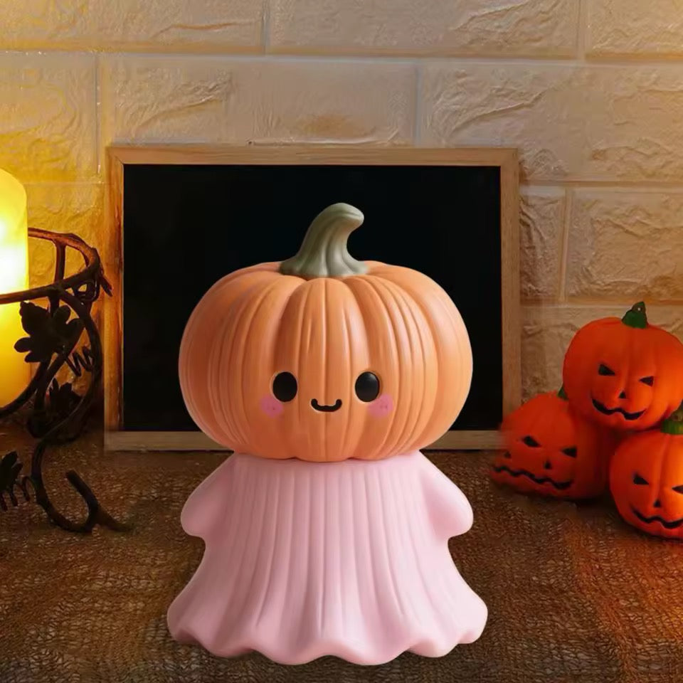 Pink Ghost Pumpkin Handheld Ornament Gothic Halloween Decoration