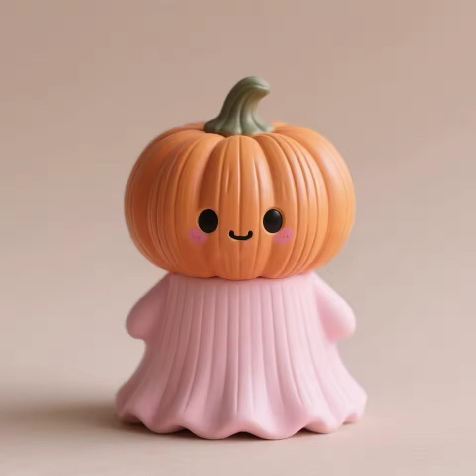 Pink Ghost Pumpkin Handheld Ornament Gothic Halloween Decoration