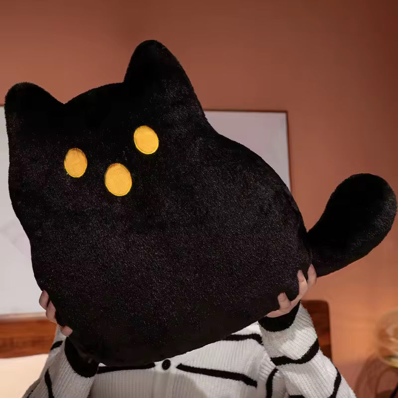 Ghost Cat Plushie Throw Pillow Gothic Home Decor