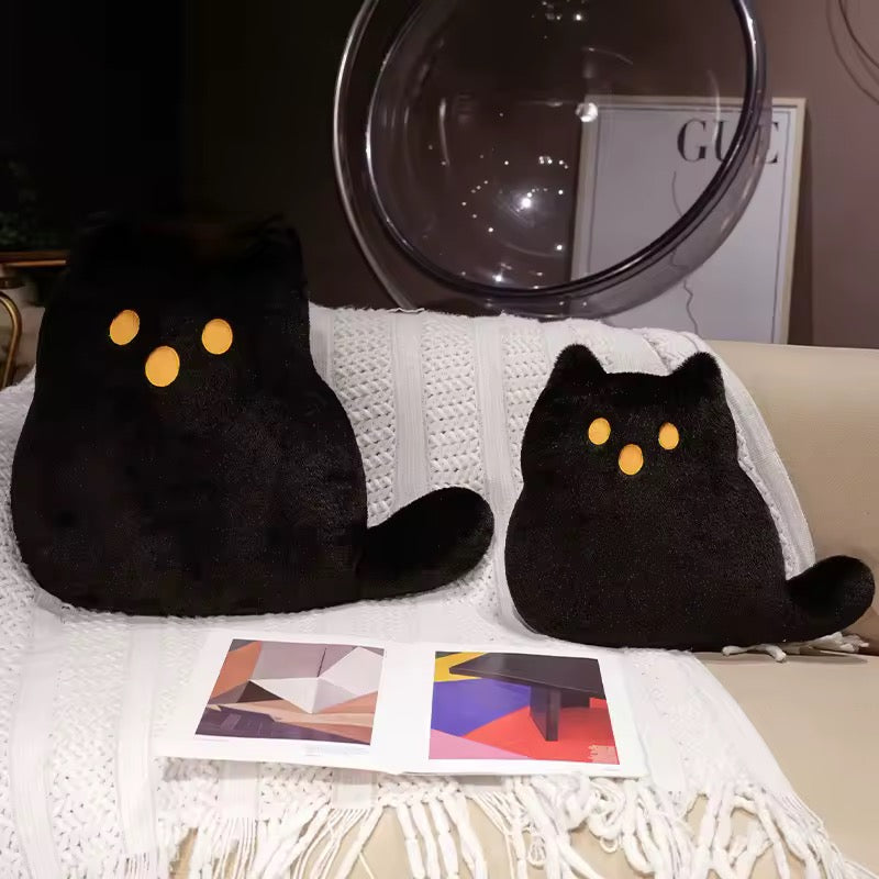 Ghost Cat Plushie Throw Pillow Gothic Home Decor