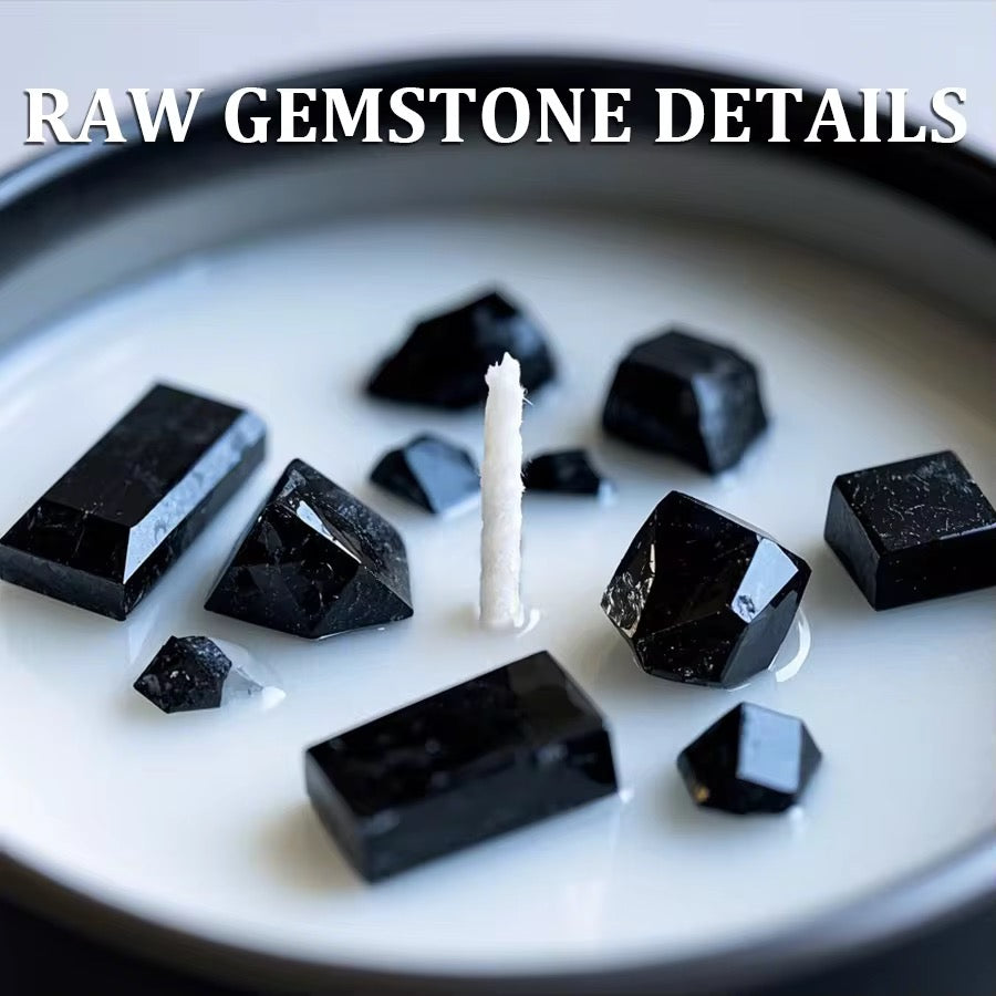 Amber Vanilla Black Crystal Fortress Scented Candle