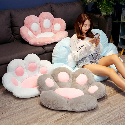 Cat Paw Plushie Floor Seat Decor Pillow