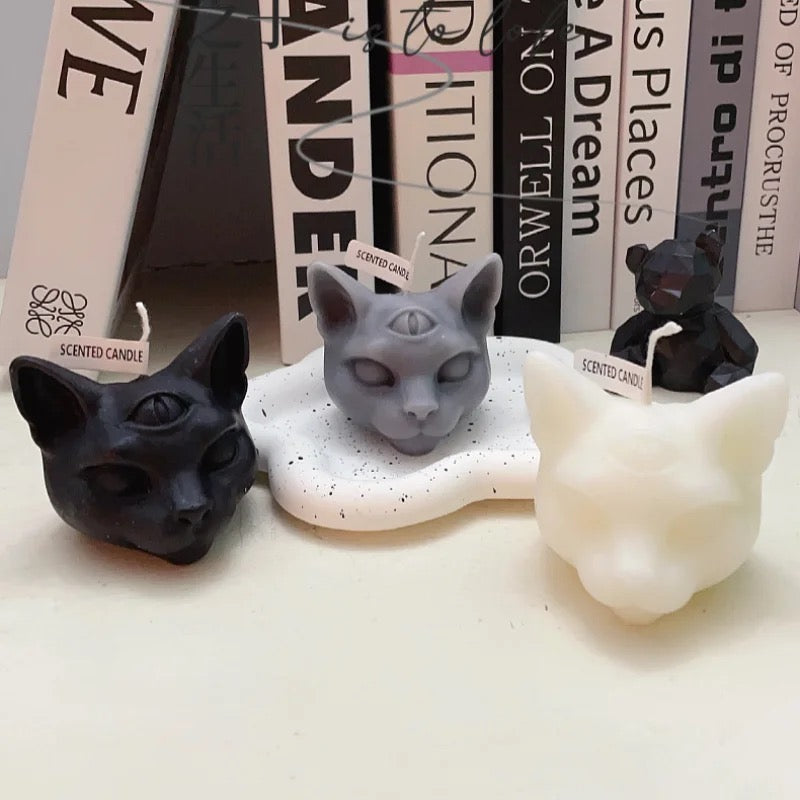 Gothic Third Eye Cat Novelty Soy Candle