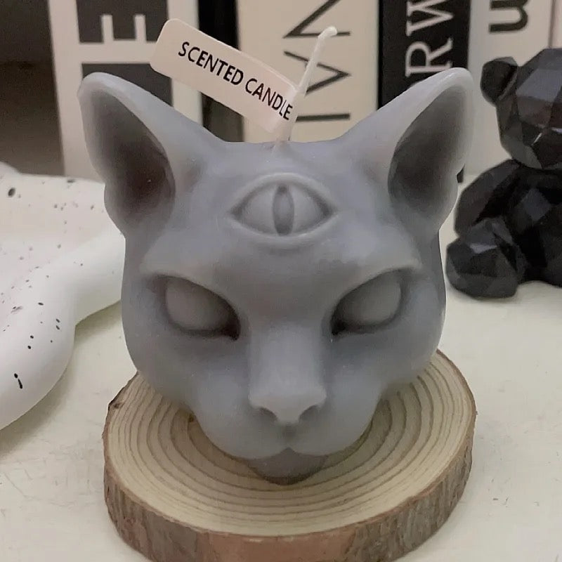 Gothic Third Eye Cat Novelty Soy Candle