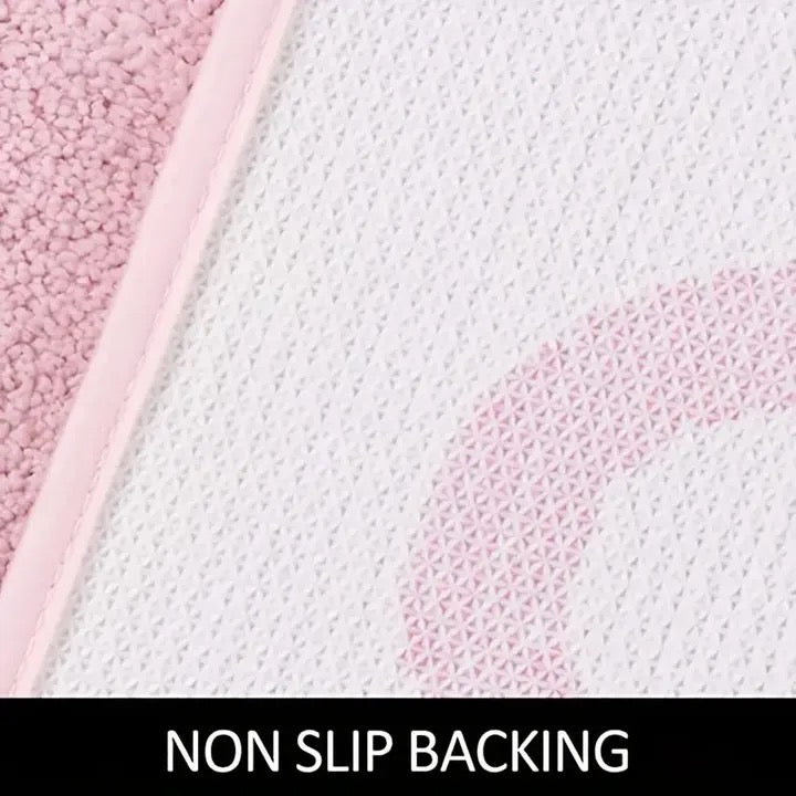 Pink Get Naked Slogan Novelty Maximalist Bath Mat