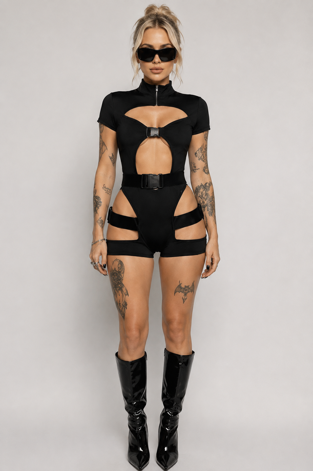 After Dark Buckle Cut Out Playsuit