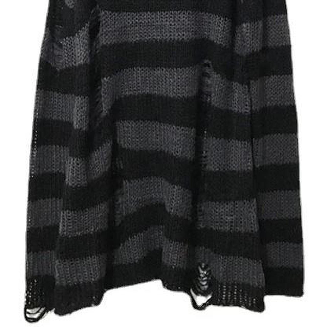 Black And Grey Oversized Grunge Jumper