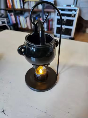 Black Gothic Ceramic Cauldron Oil Burner