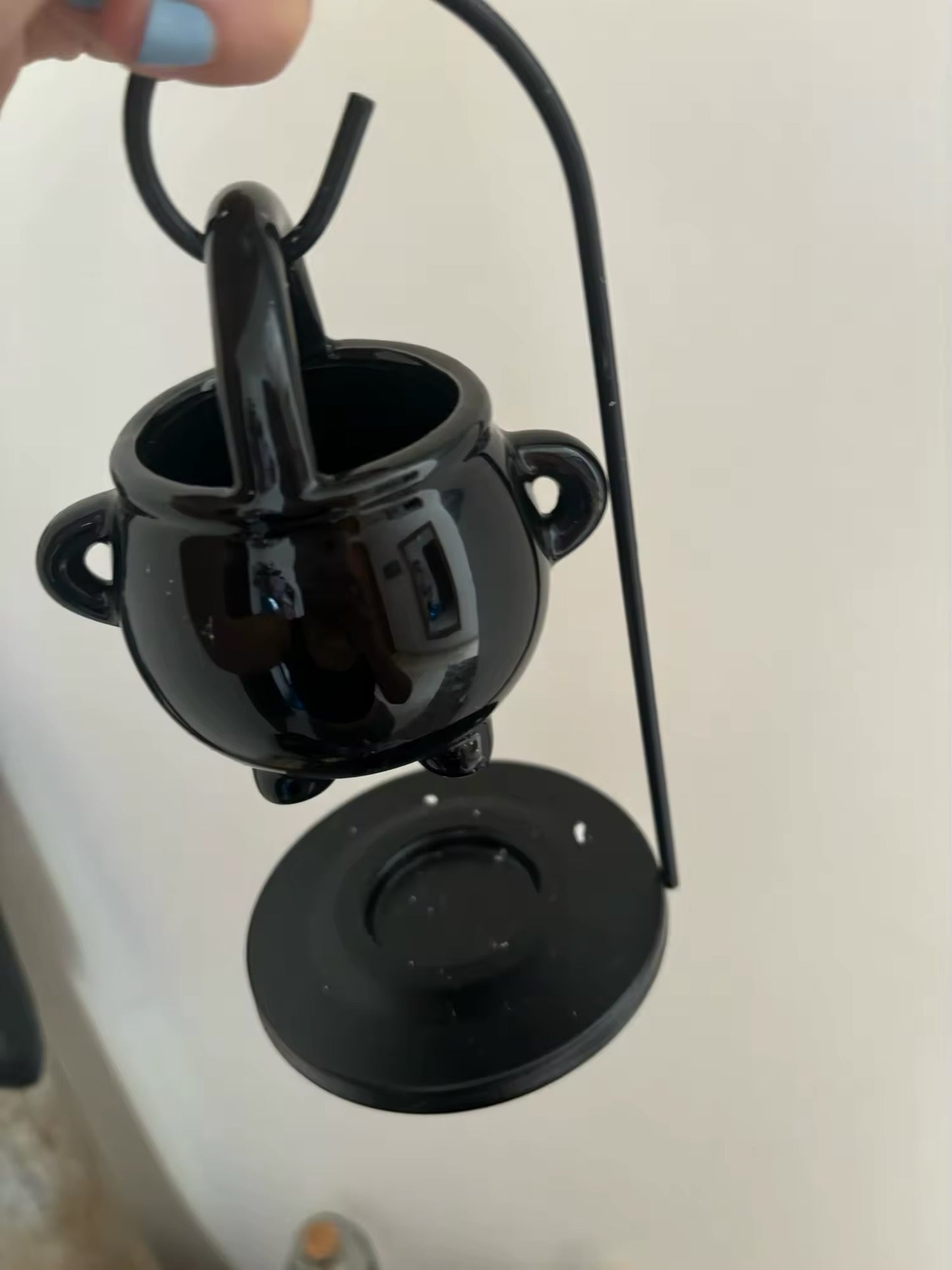 Black Gothic Ceramic Cauldron Oil Burner