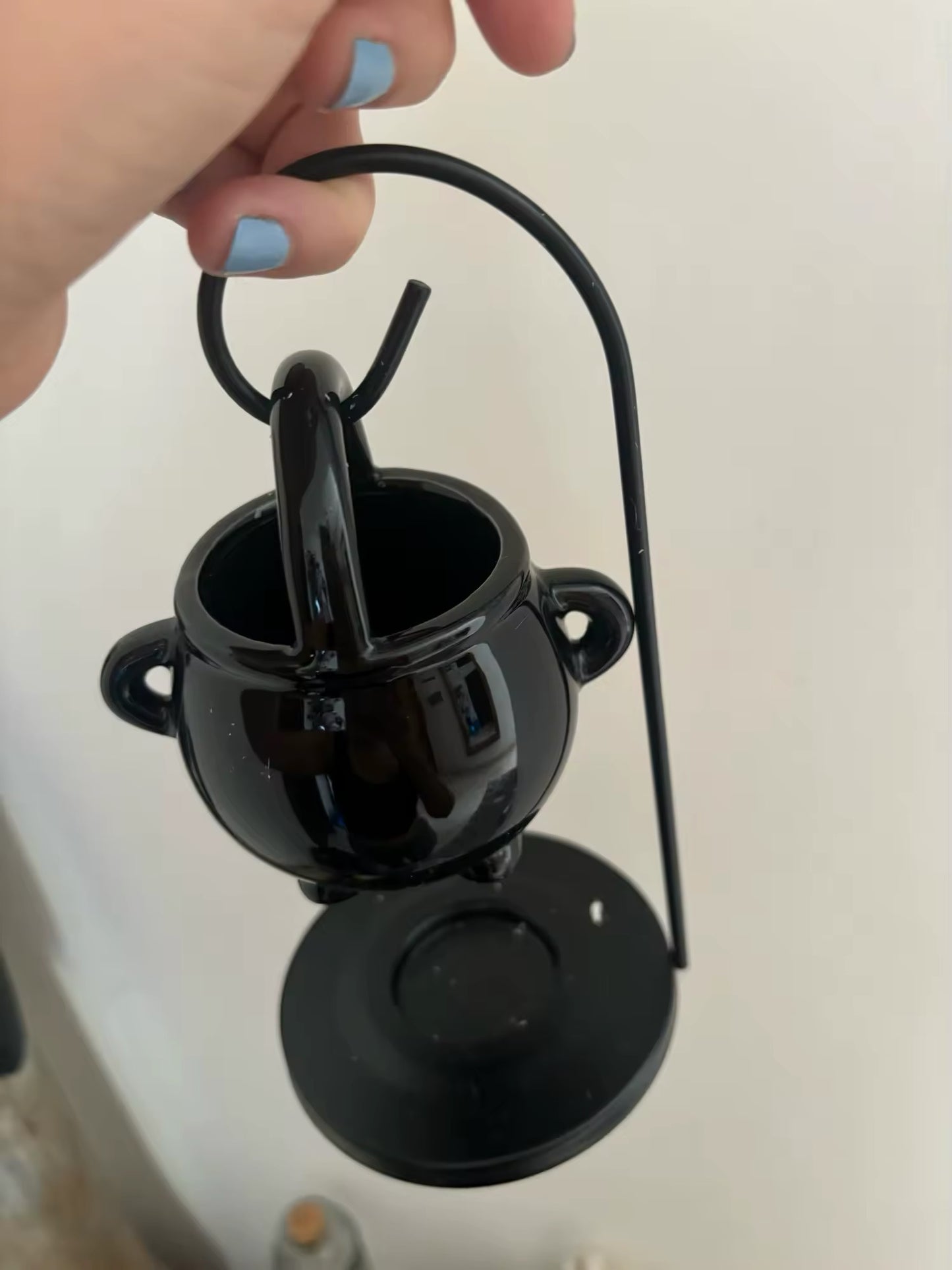 Black Gothic Ceramic Cauldron Oil Burner