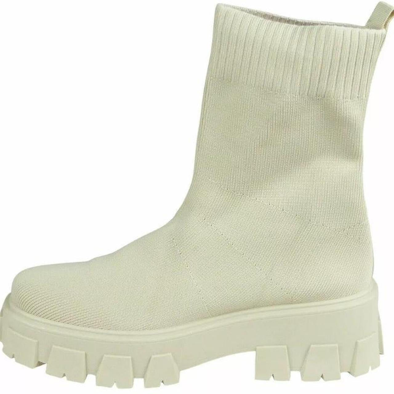 Off White Sock Ankle Boots