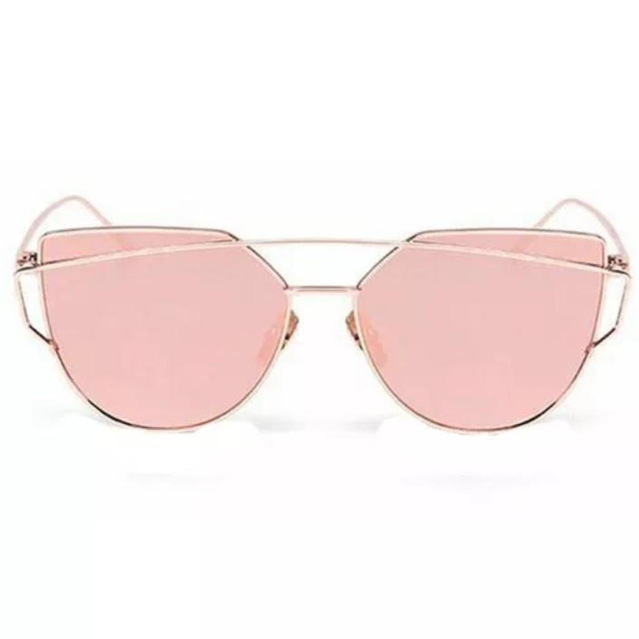 Pink Cat Eye Large Frame Influencer Sunglasses