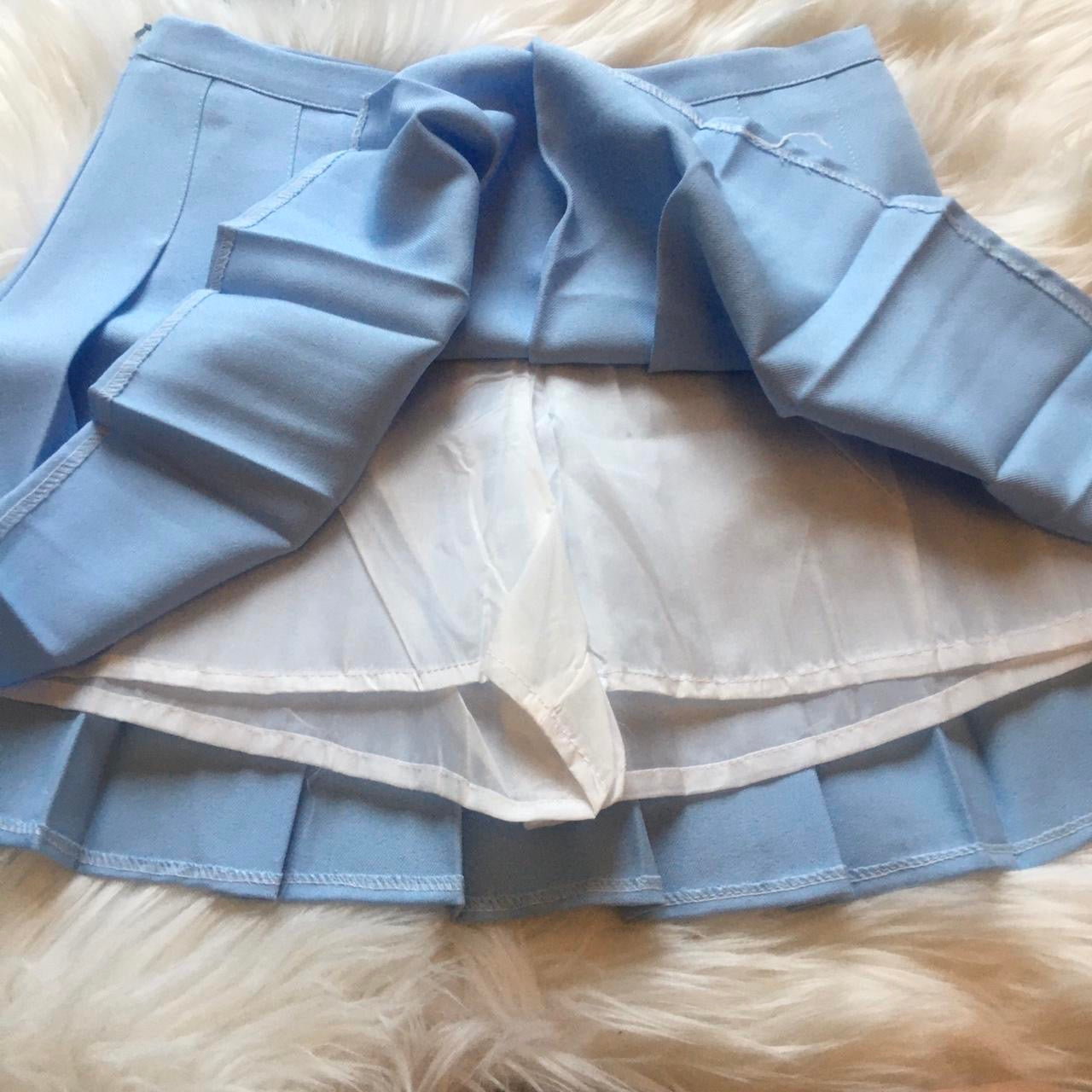 Blue Mini Tennis Skirt