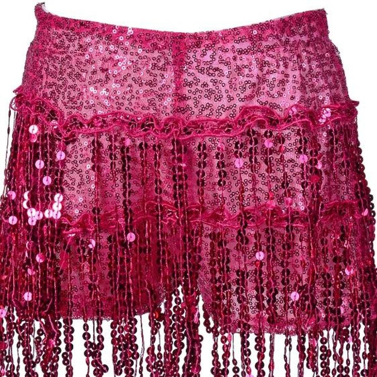 Pink Sequin Tassel Party Shorts