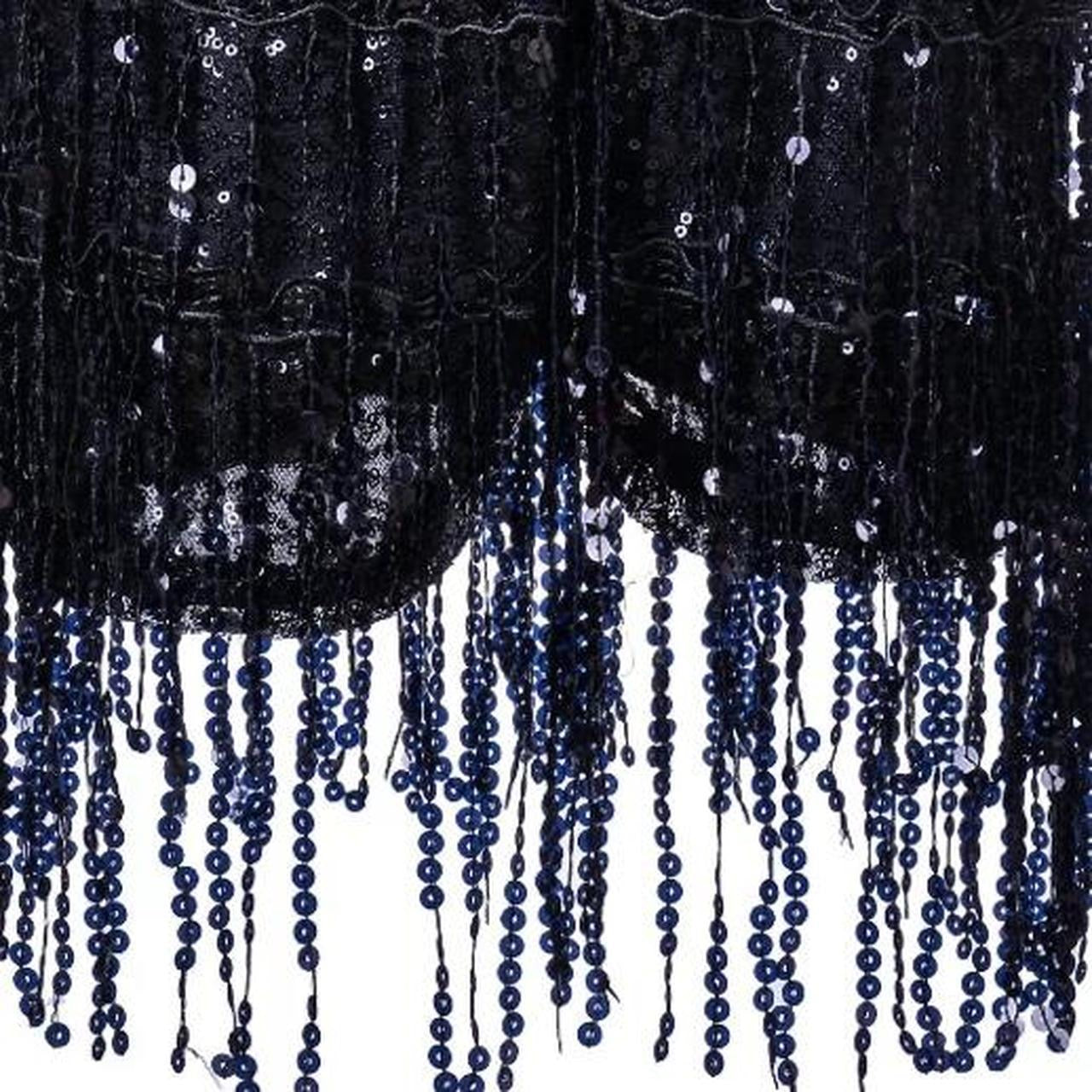 Black Sequin Tassel Party Shorts