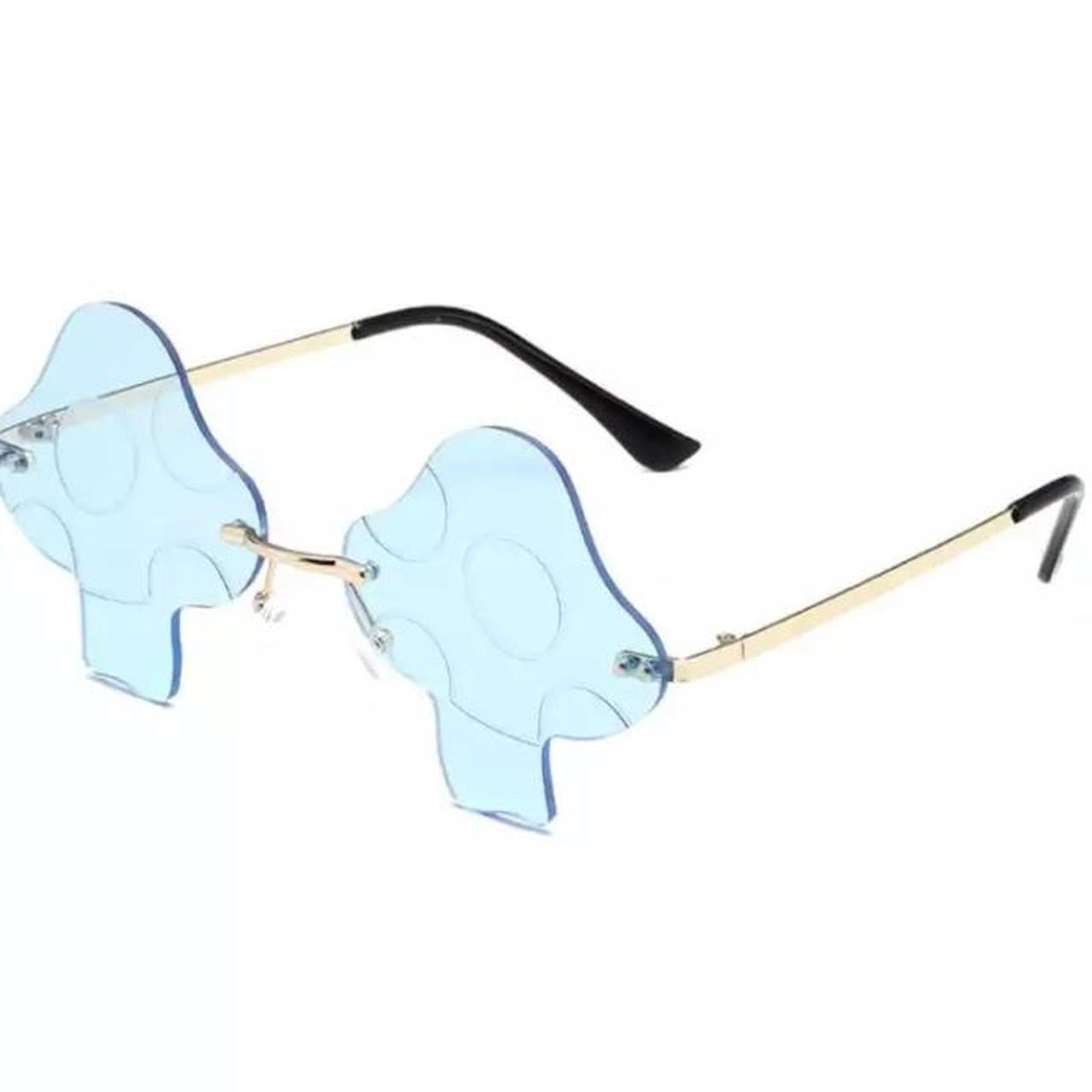 Pastel Blue Mushroom Shaped Sunglasses