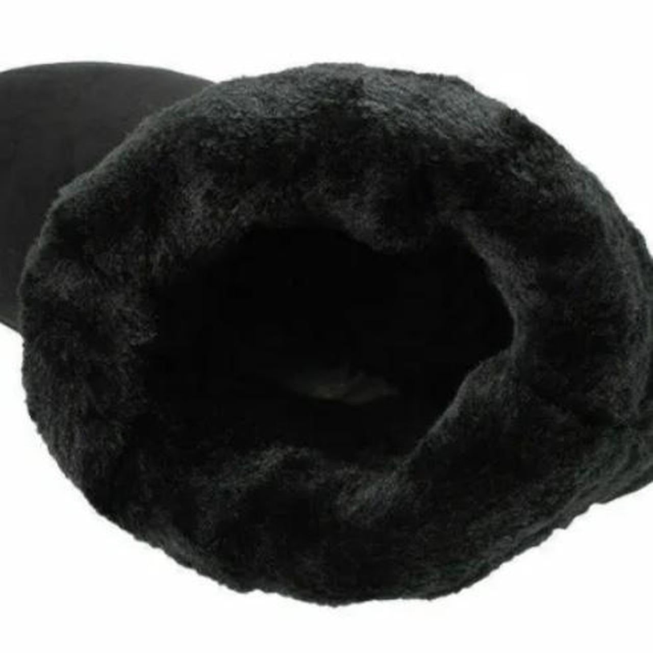 Black Suede Fur Lined Winter Boots