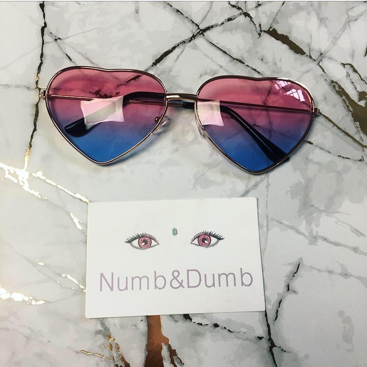 Pink Ombré Heart Shaped Sunglasses