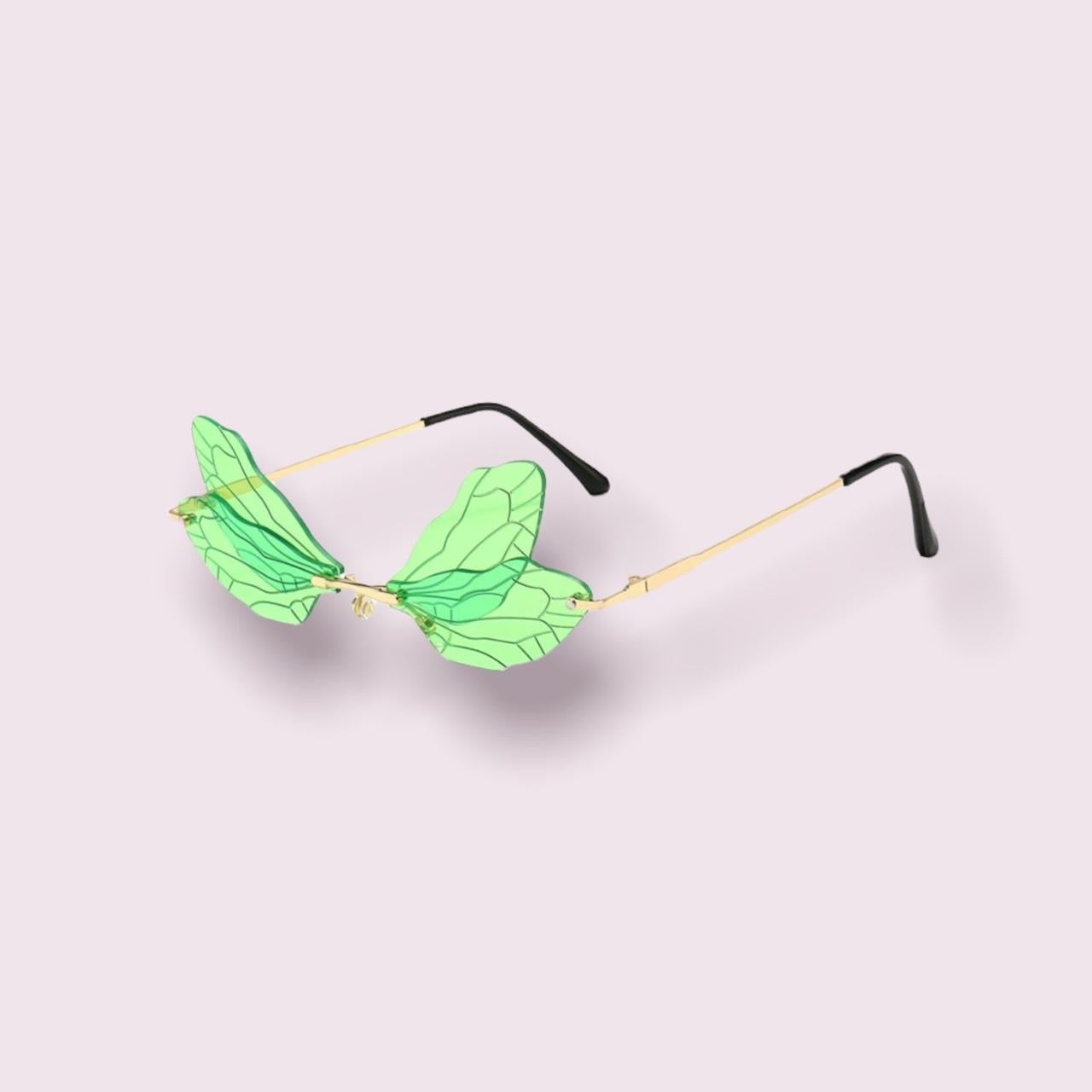 Green Butterfly Lens Sunglasses