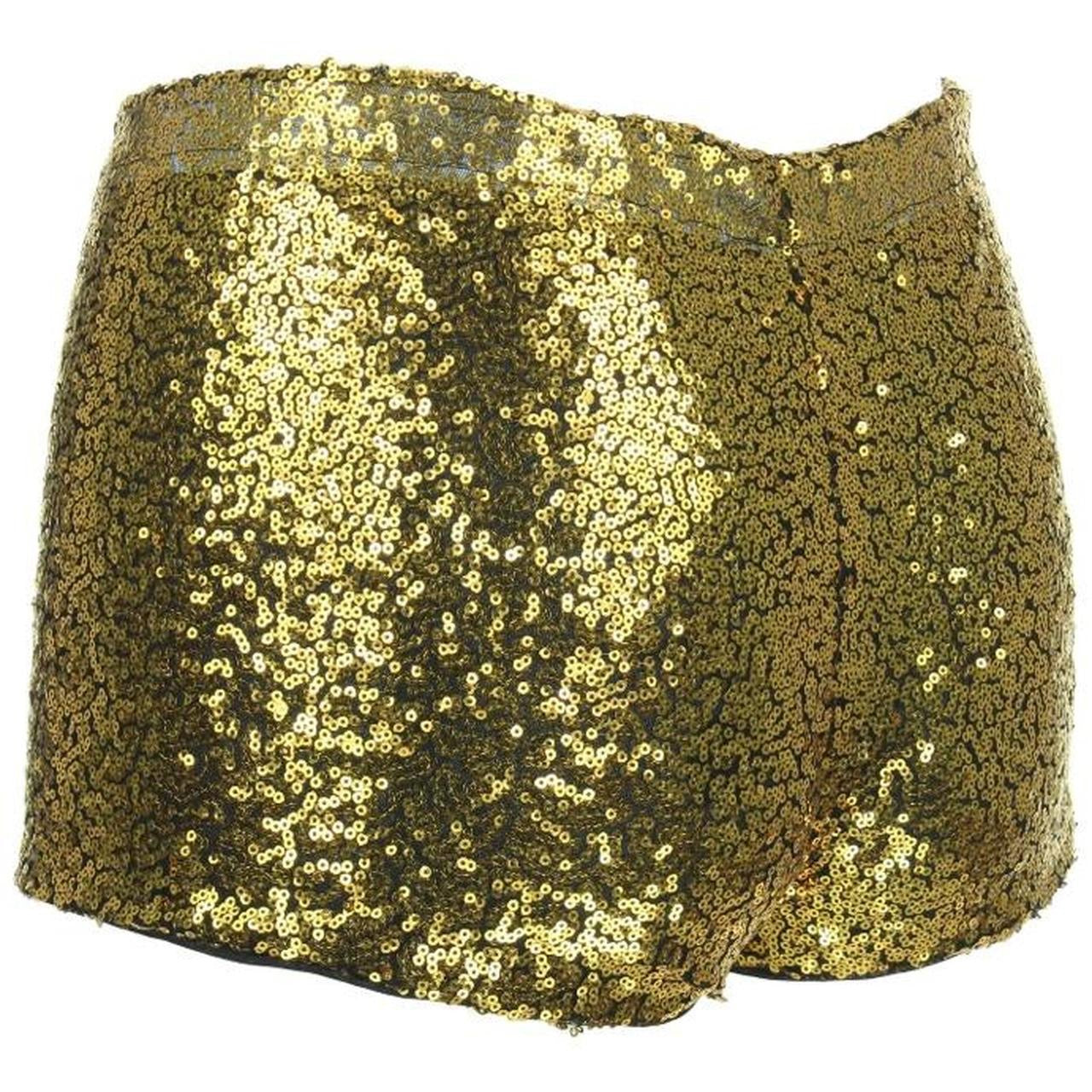 Gold Sequin Festival Hot Pant Shorts