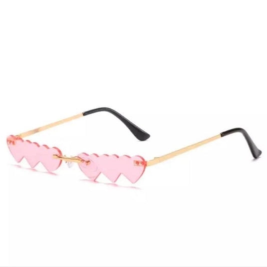 Pink Heart Small Frame Sunglasses