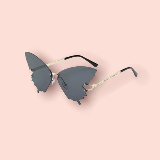 Black Oversized Butterfly Lens Sunglasses