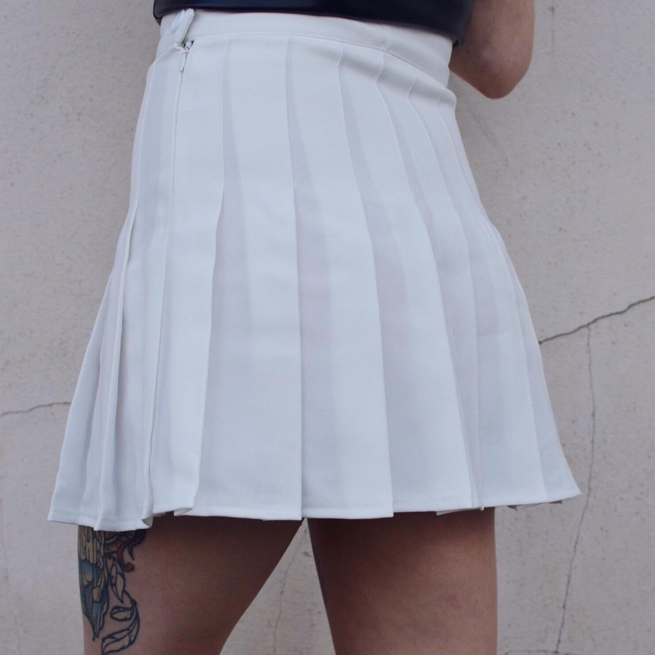 White Mini Tennis Skirt