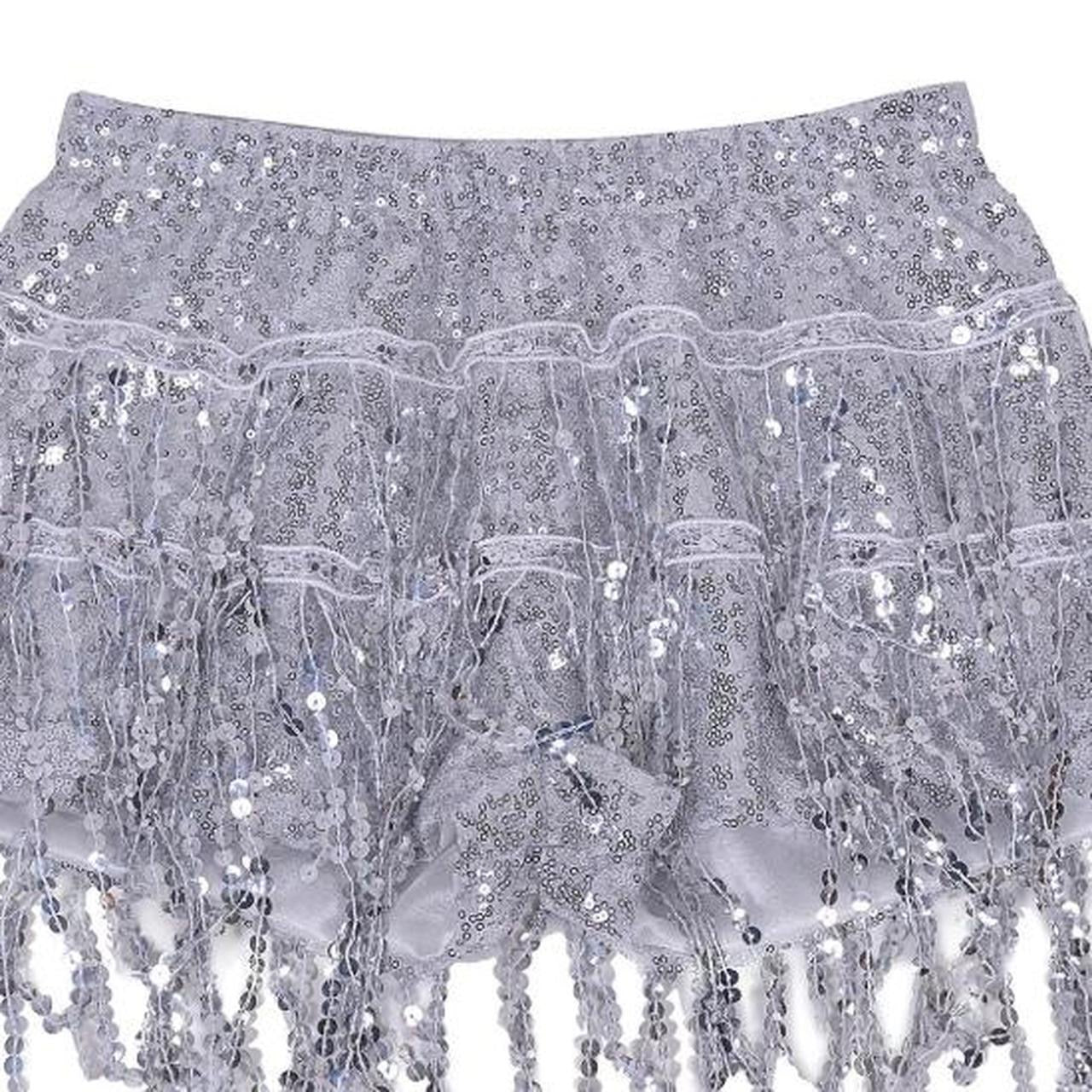 Silver Tassel Sequin Party Shorts