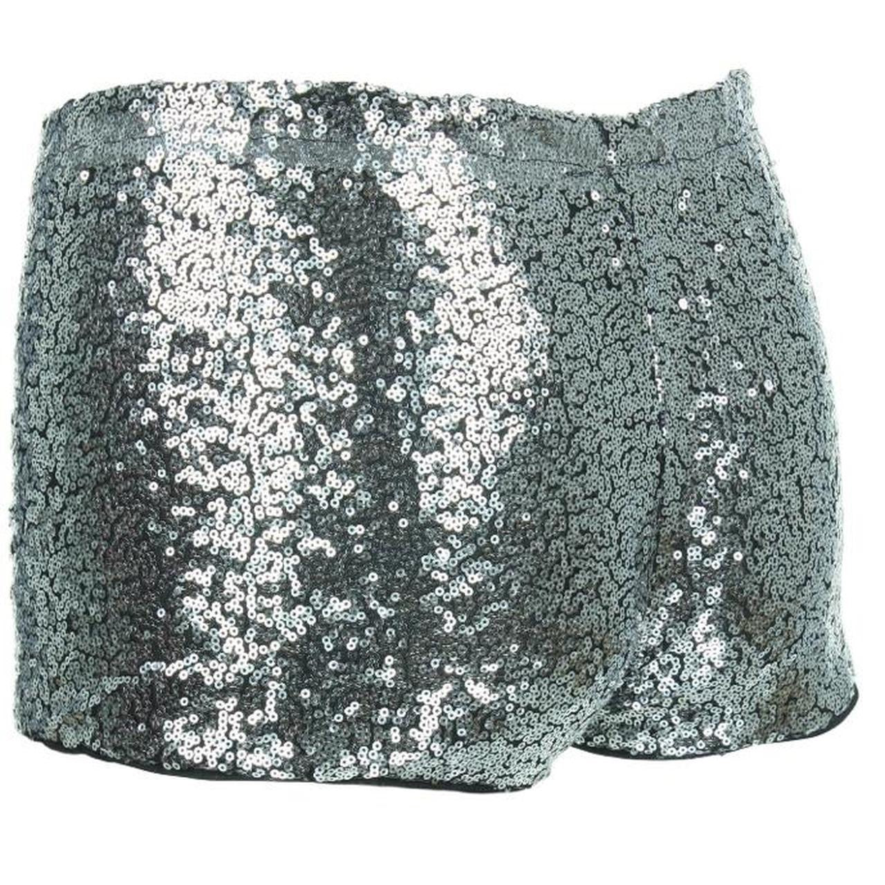 Silver Sequin Festival Hot Pant Shorts