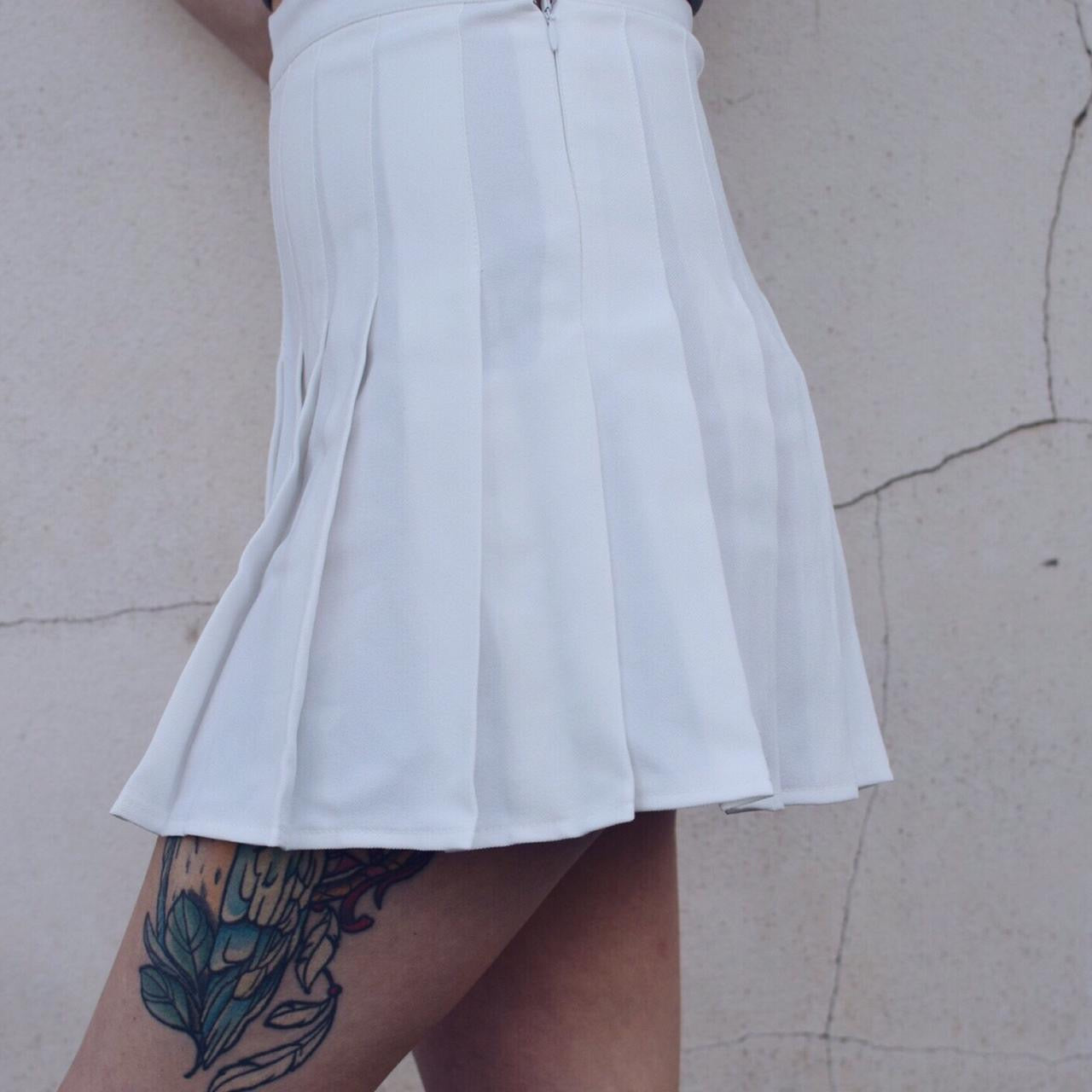 White Mini Tennis Skirt