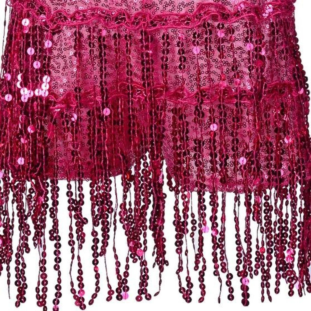 Pink Sequin Tassel Party Shorts