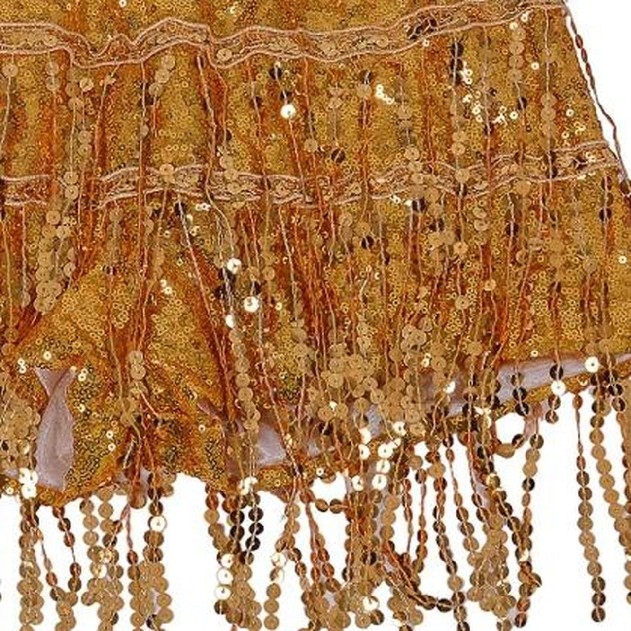 Gold Sequin Tassel Party Shorts