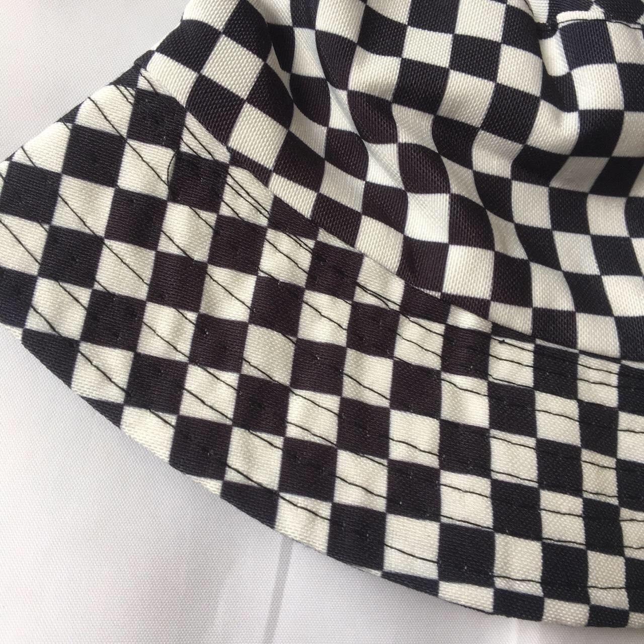 Black and White Checkerboard Bucket Hat