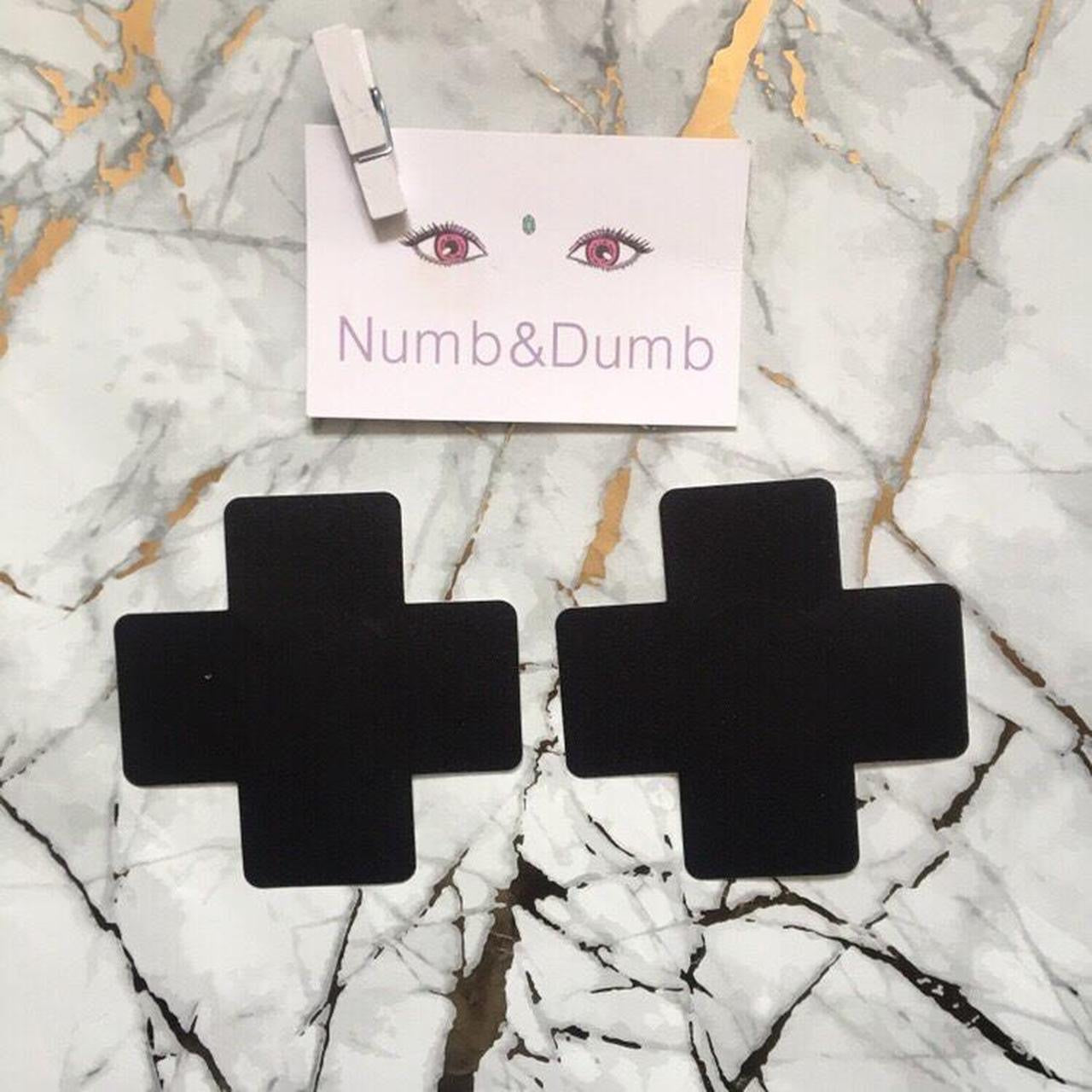 Black Adhesive Cross Nipple Cover Pasties