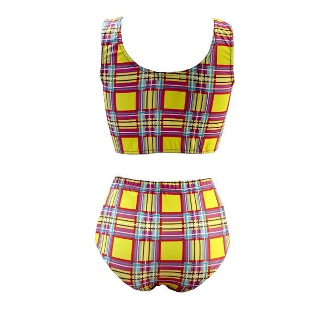 Yellow Checkered Shorts Crop Top Co-Ord Festival Set